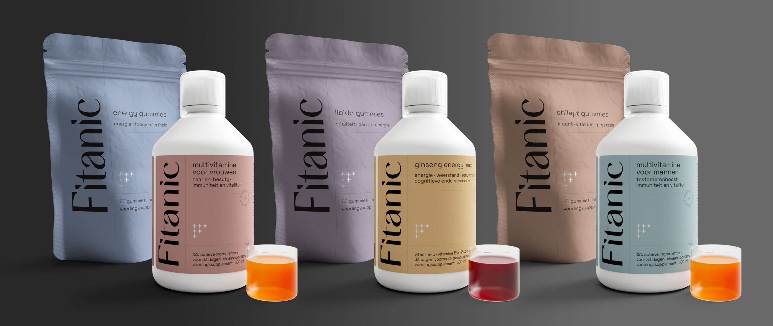 Fitanic_Portfolio_LiquidSupplementsGummyPouches_001 Fitanic - Liquid Supplements & Gummies